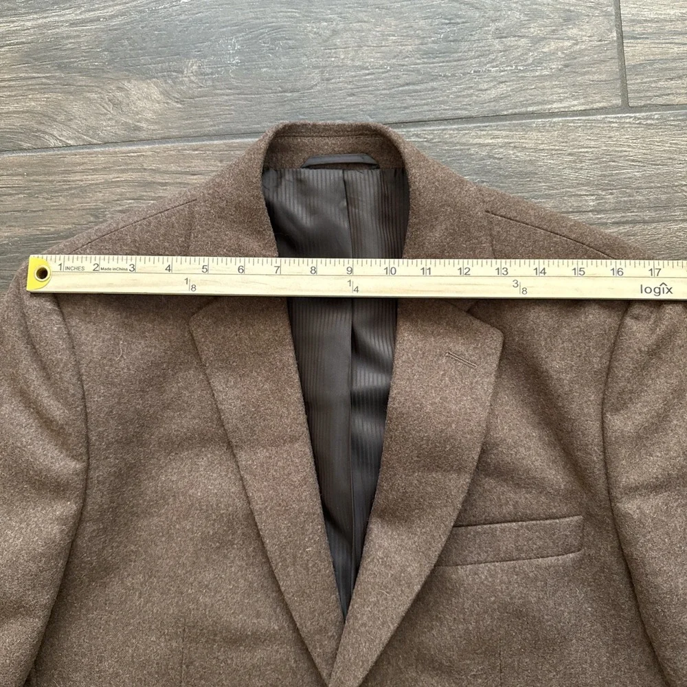 Wills Huckberry Stretch Wool Suit 40S Blazer 34x31 Pants Heather Brown 2 Piece